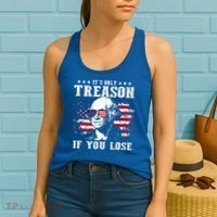 George Washington It's Only Treason If You Lose 4th Of July Women's Tank Top thumb 2