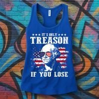 George Washington It's Only Treason If You Lose 4th Of July Women's Tank Top thumb 3