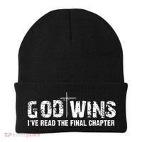 God Wins I Ve Read The Final Chapter Christian Faith Lover Beanie thumb 0