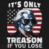 George Washington Its Only Treason If You Lose Women's Hoodie thumb 2
