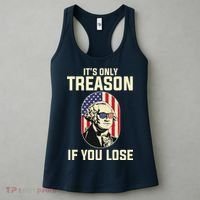 George Washington It's Only Treason If You Lose 4th Of July Women's Tank Top thumb 3