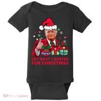 Got What I Wanted For Christmas Trump 2024 Won President Baby Bodysuit thumb 0
