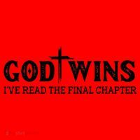 God Wins I Ve Read The Final Chapter Christian Cross Santa Hat thumb 1