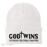 God Wins I Ve Read The Final Chapter Christian Cross Beanie thumb 0