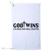 God Wins I Ve Read The Final Chapter Christian Cross Golf Towel thumb 0