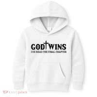God Wins I Ve Read The Final Chapter Christian Cross Kids Hoodie thumb 0
