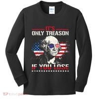 George Washington ItS Only Treason If You Lose Kids Long Sleeve Shirt thumb 0