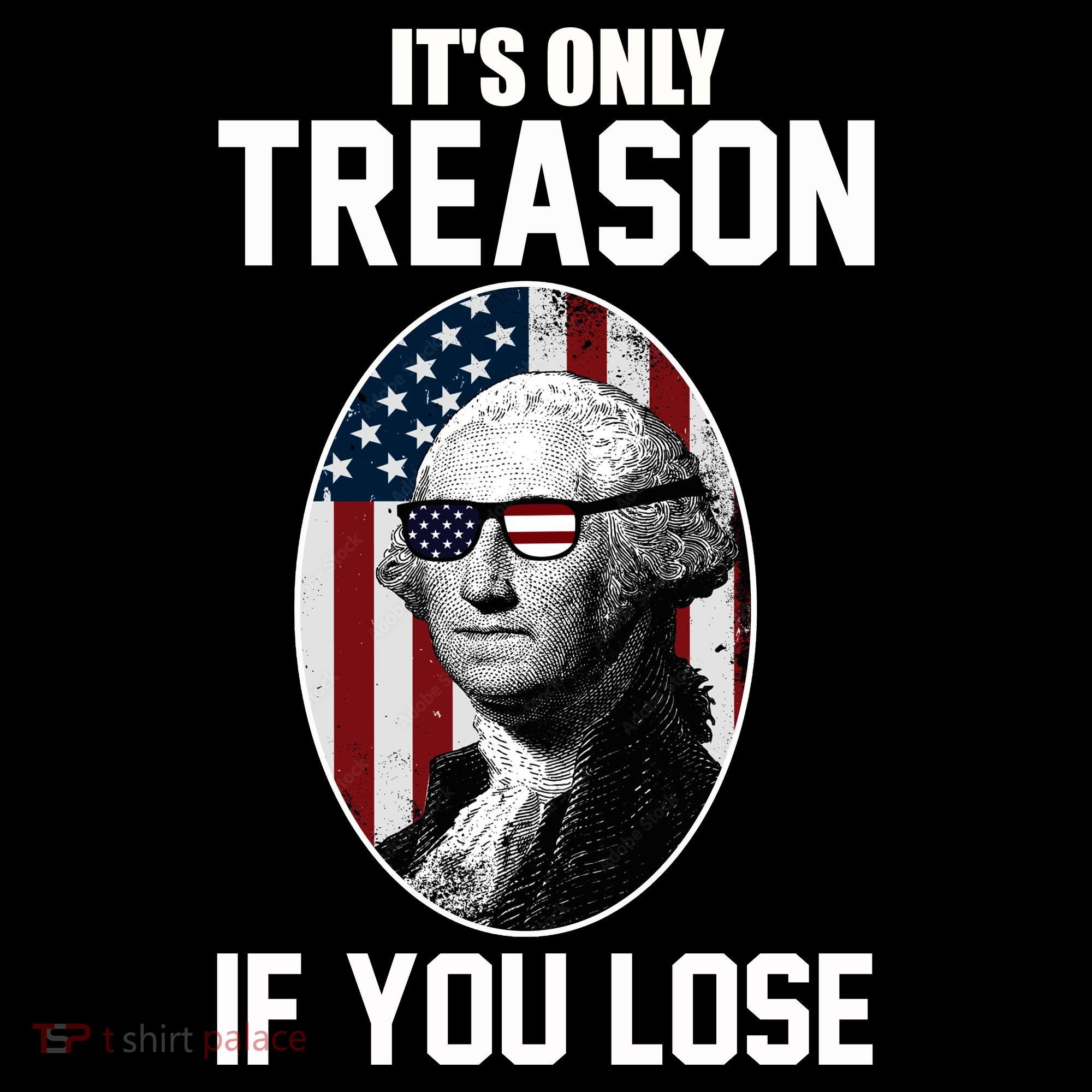George Washington It's Only Treason If You Lose Stripe Pom Pom Beanie