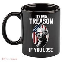 George Washington It's Only Treason If You Lose 11oz C Handle Ceramic Mug thumb 2