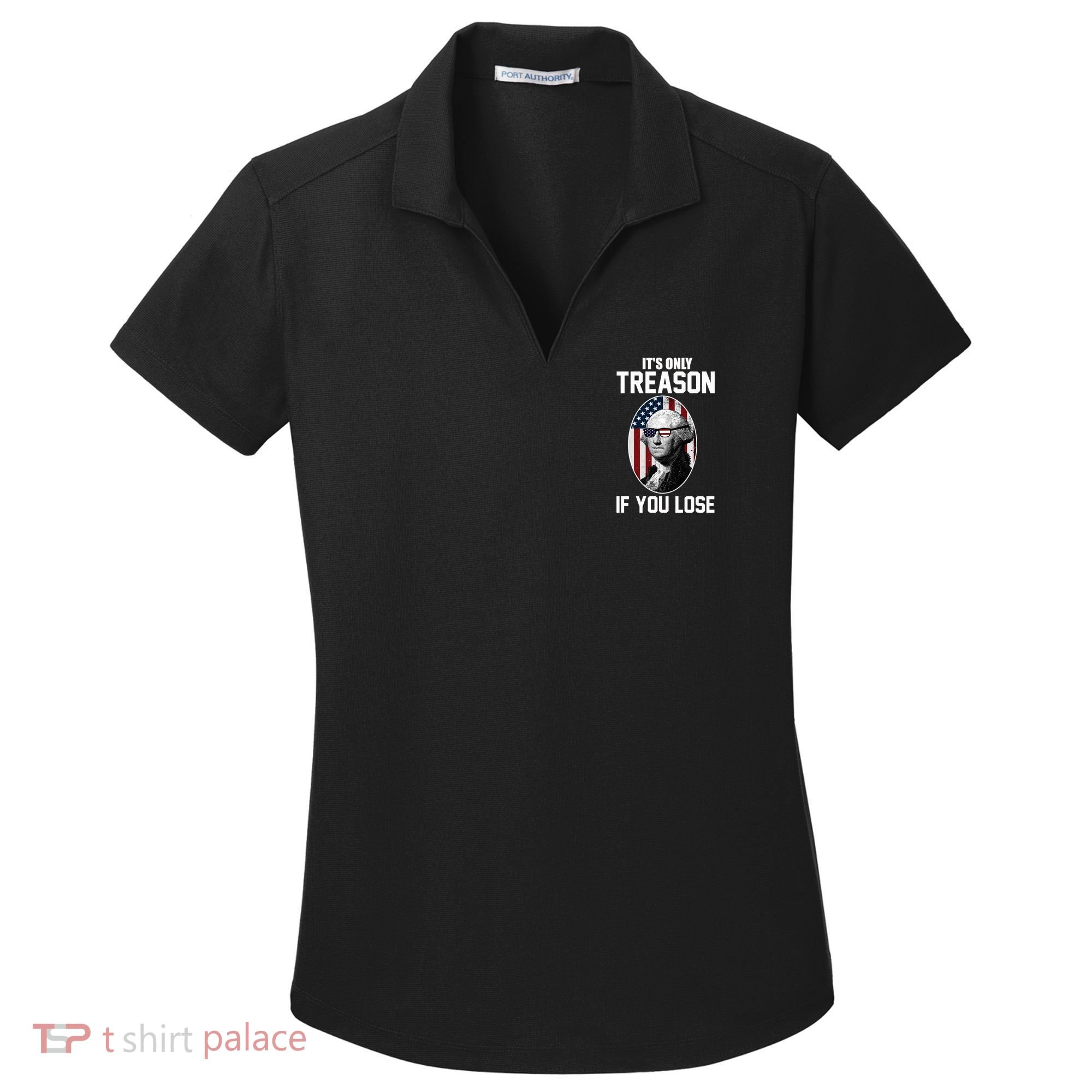 George Washington It's Only Treason If You Lose Women's Dry Zone Grid Polo