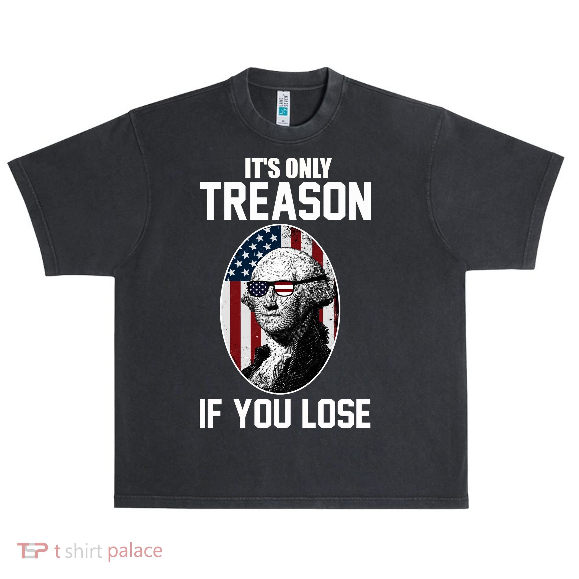 George Washington It's Only Treason If You Lose Urban Oversized Heavyweight T-Shirt