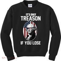 George Washington It's Only Treason If You Lose Kids Sweatshirt thumb 0