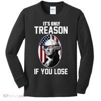 George Washington It's Only Treason If You Lose Kids Long Sleeve Shirt thumb 0
