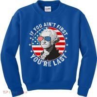 George Washington If You Ain't First You're Last Kids Sweatshirt thumb 0