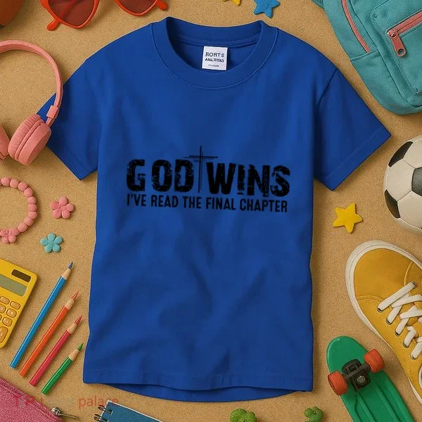 God Wins IVe Read The Final Chapter Gift Kids T-Shirt