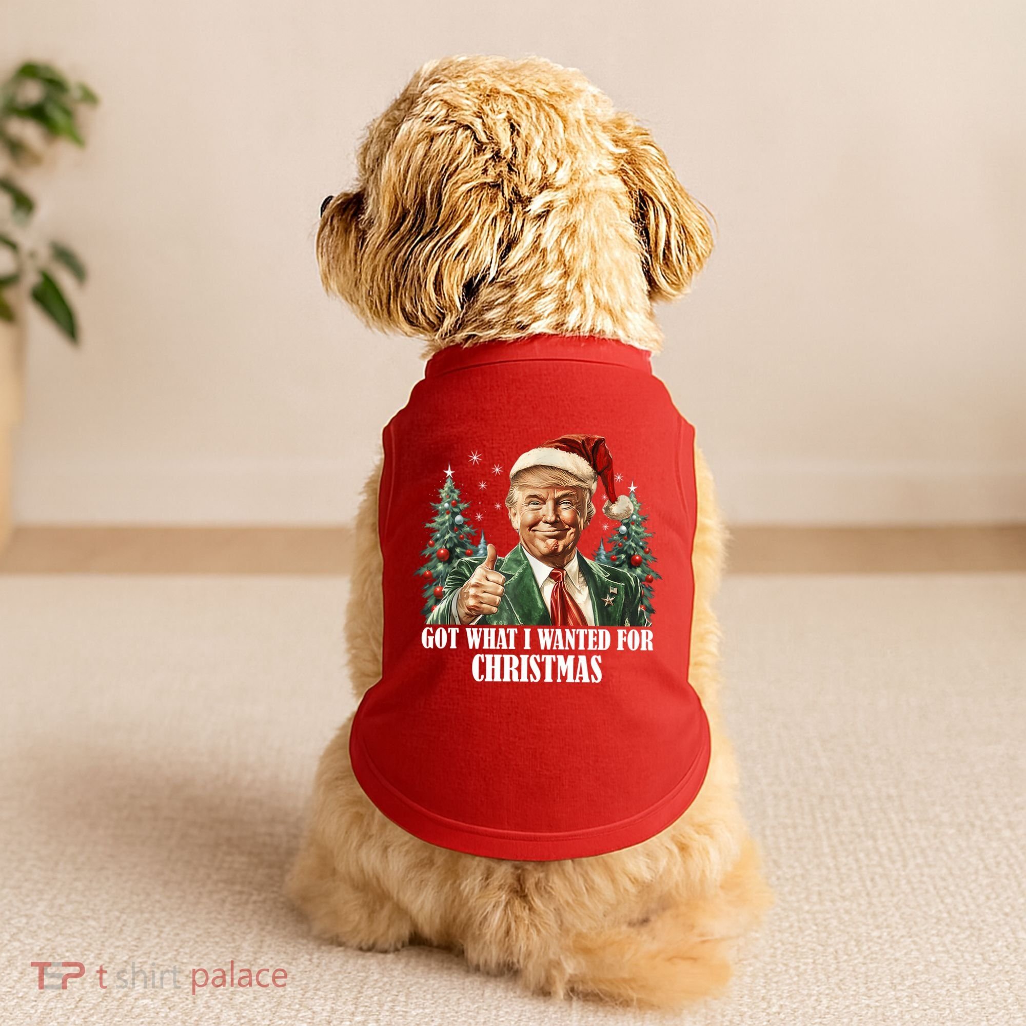 Got What I Wanted For Christmas Donald Trump Doggie Tank