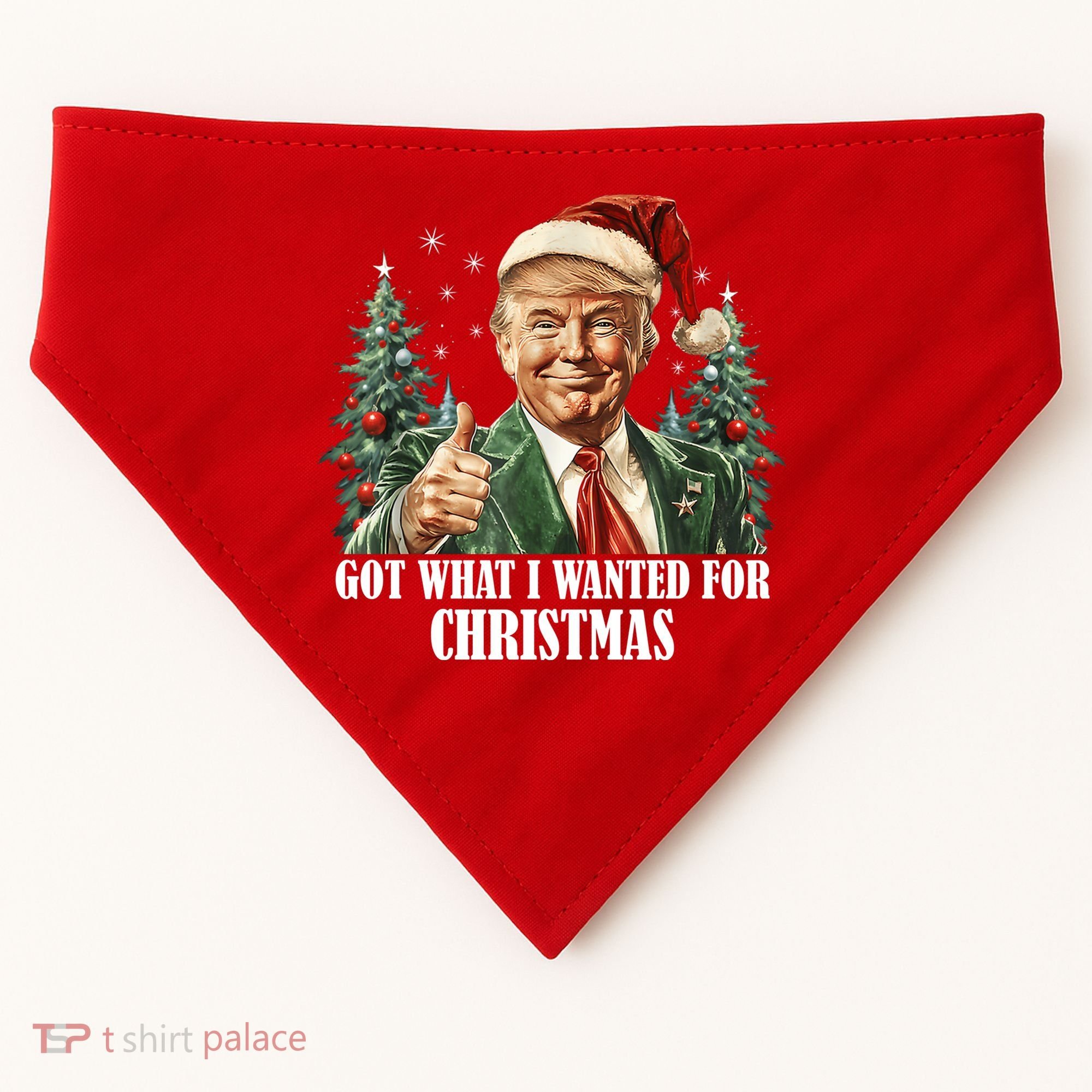 Got What I Wanted For Christmas Donald Trump USA-Made Doggie Bandana