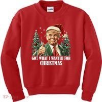 Got What I Wanted For Christmas Donald Trump Kids Sweatshirt thumb 0