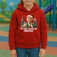 Got What I Wanted For Christmas Donald Trump Kids Hoodie thumb 3