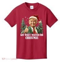 Got What I Wanted For Christmas Donald Trump Kids T-Shirt thumb 0