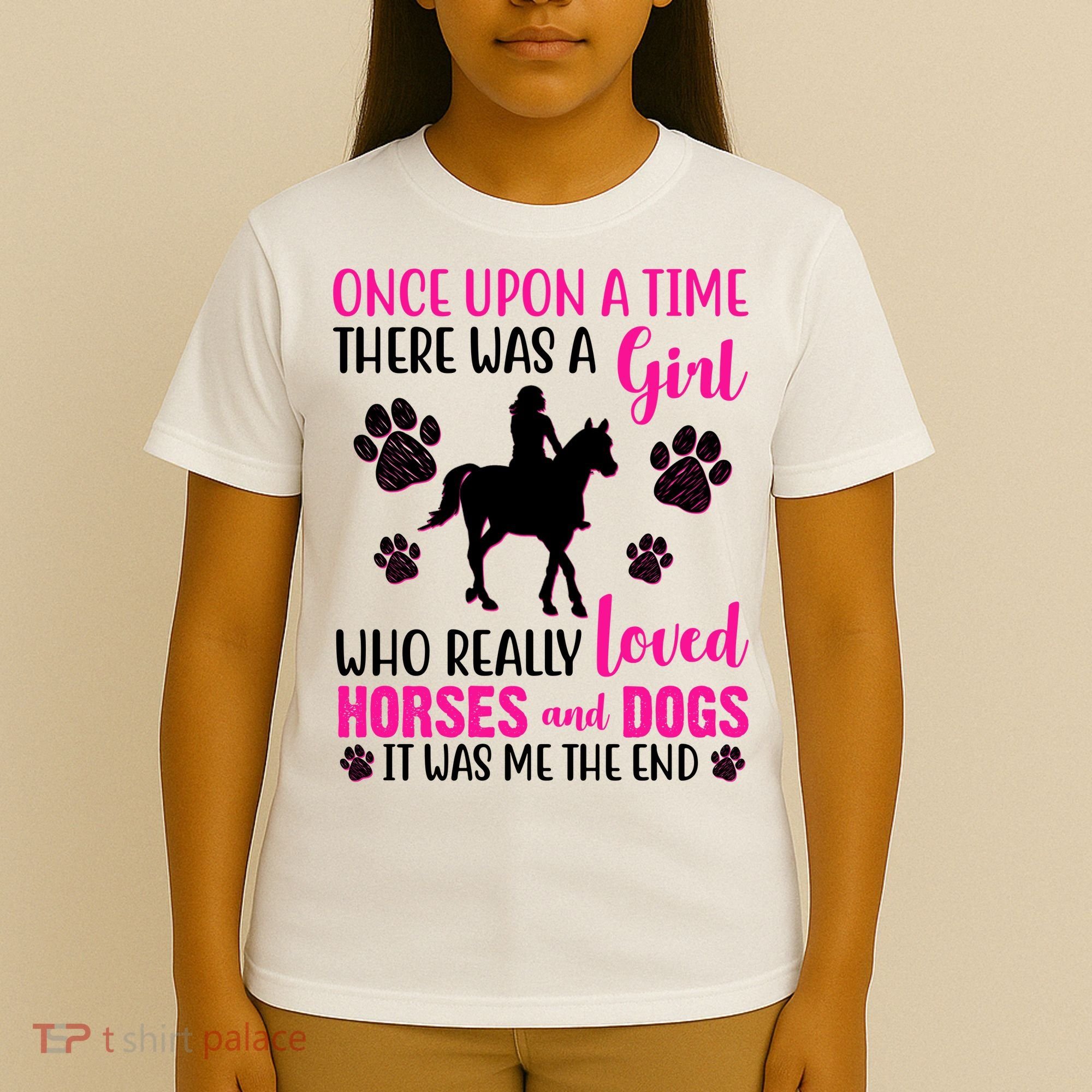 Girl Who Loves Horses And Dogs T-Shirt