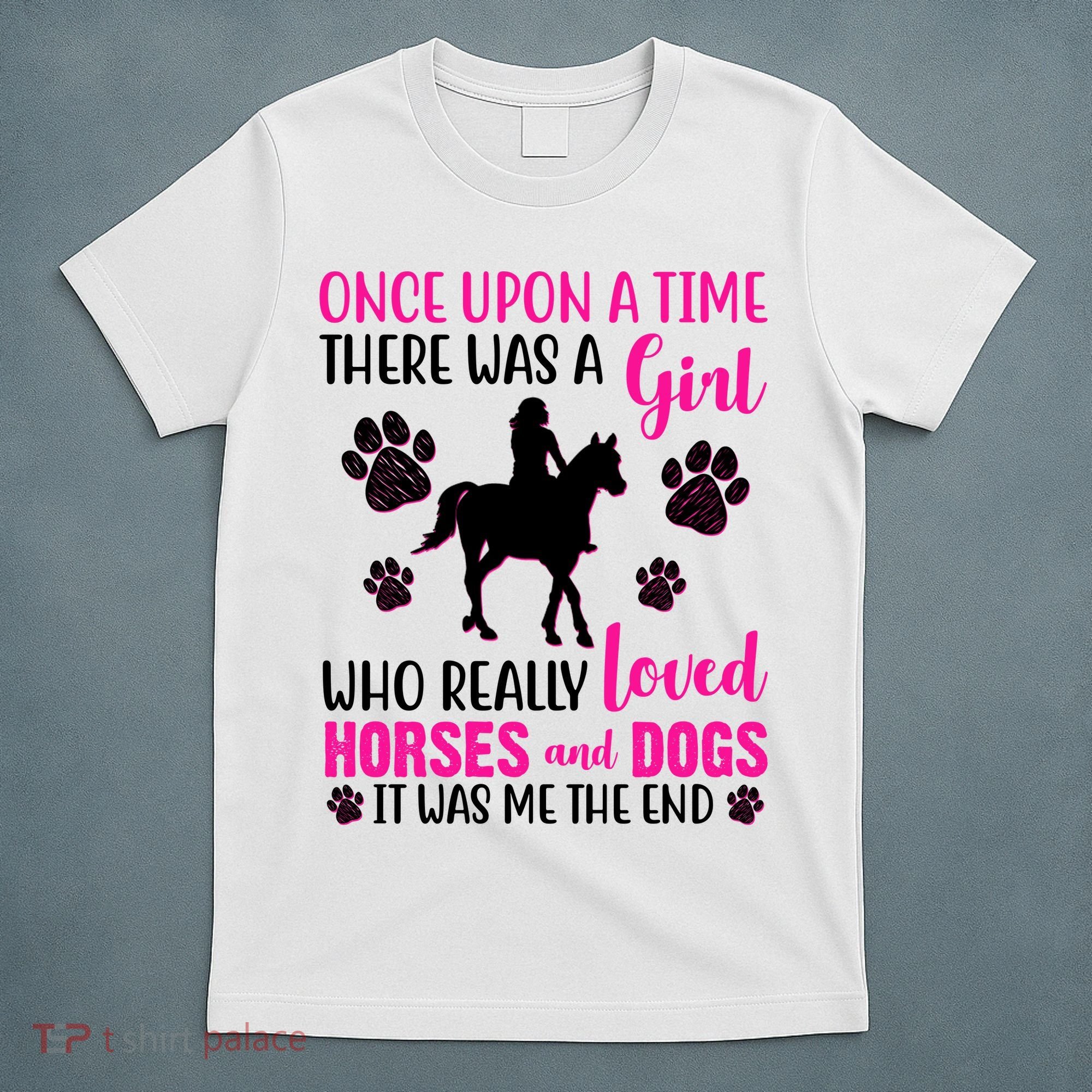 Girl Who Loves Horses And Dogs T-Shirt