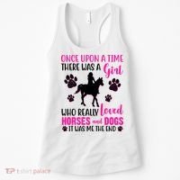 Girl Who Loves Horses And Dogs Women's Tank Top thumb 0