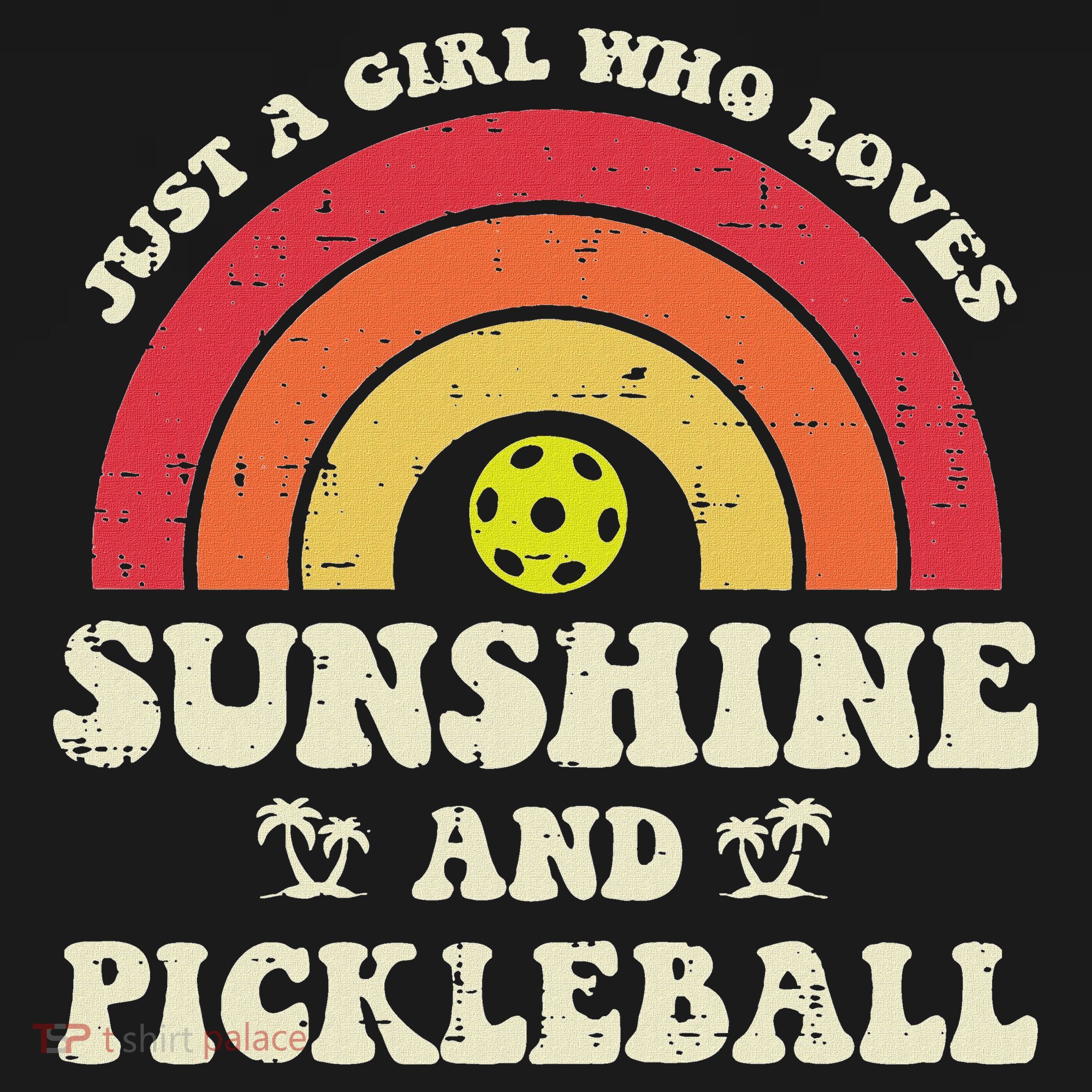 Girl Who Loves Sunshine Pickleball Pickle Ball Women T-Shirt