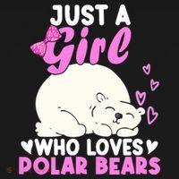 Girl Who Loves Polar Bear | North Pole | Cute Polar Bear Women's Hoodie thumb 2