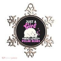 Girl Who Loves Polar Bear | North Pole | Cute Polar Bear Ornament thumb 0