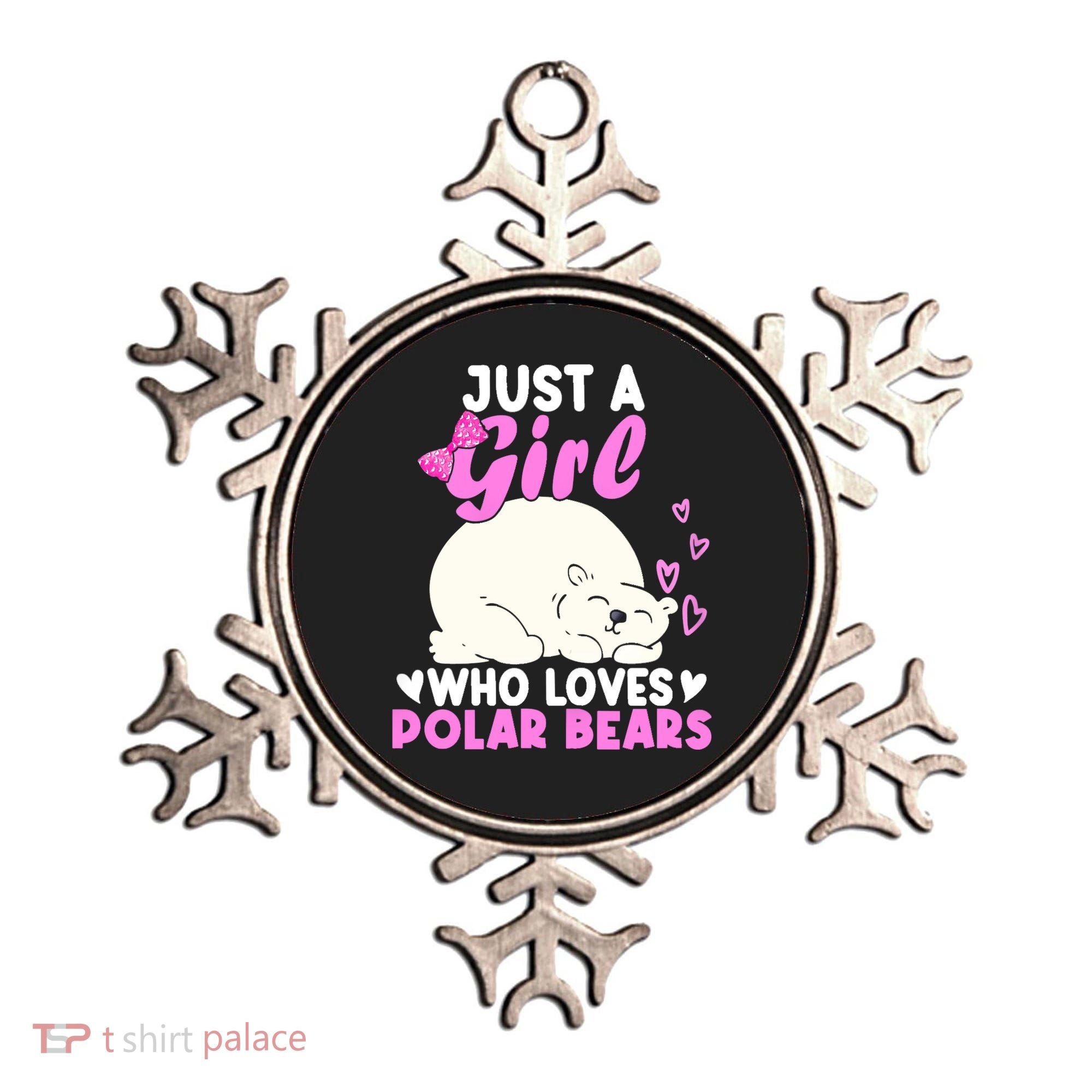 Girl Who Loves Polar Bear | North Pole | Cute Polar Bear Ornament