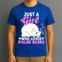 Girl Who Loves Polar Bear | North Pole | Cute Polar Bear T-Shirt thumb 3