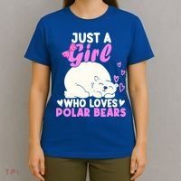Girl Who Loves Polar Bear | North Pole | Cute Polar Bear T-Shirt thumb 4