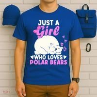 Girl Who Loves Polar Bear | North Pole | Cute Polar Bear T-Shirt thumb 6