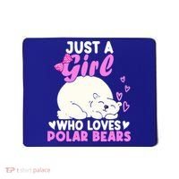 Girl Who Loves Polar Bear | North Pole | Cute Polar Bear Mousepad thumb 0