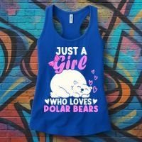 Girl Who Loves Polar Bear | North Pole | Cute Polar Bear Women's Tank Top thumb 3