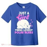 Girl Who Loves Polar Bear | North Pole | Cute Polar Bear Toddler T-Shirt thumb 0