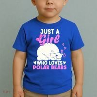 Girl Who Loves Polar Bear | North Pole | Cute Polar Bear Toddler T-Shirt thumb 2