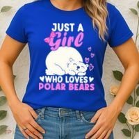 Girl Who Loves Polar Bear | North Pole | Cute Polar Bear Women's T-Shirt thumb 2
