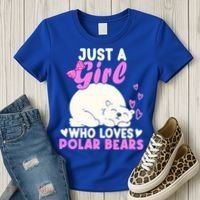 Girl Who Loves Polar Bear | North Pole | Cute Polar Bear Women's T-Shirt thumb 3