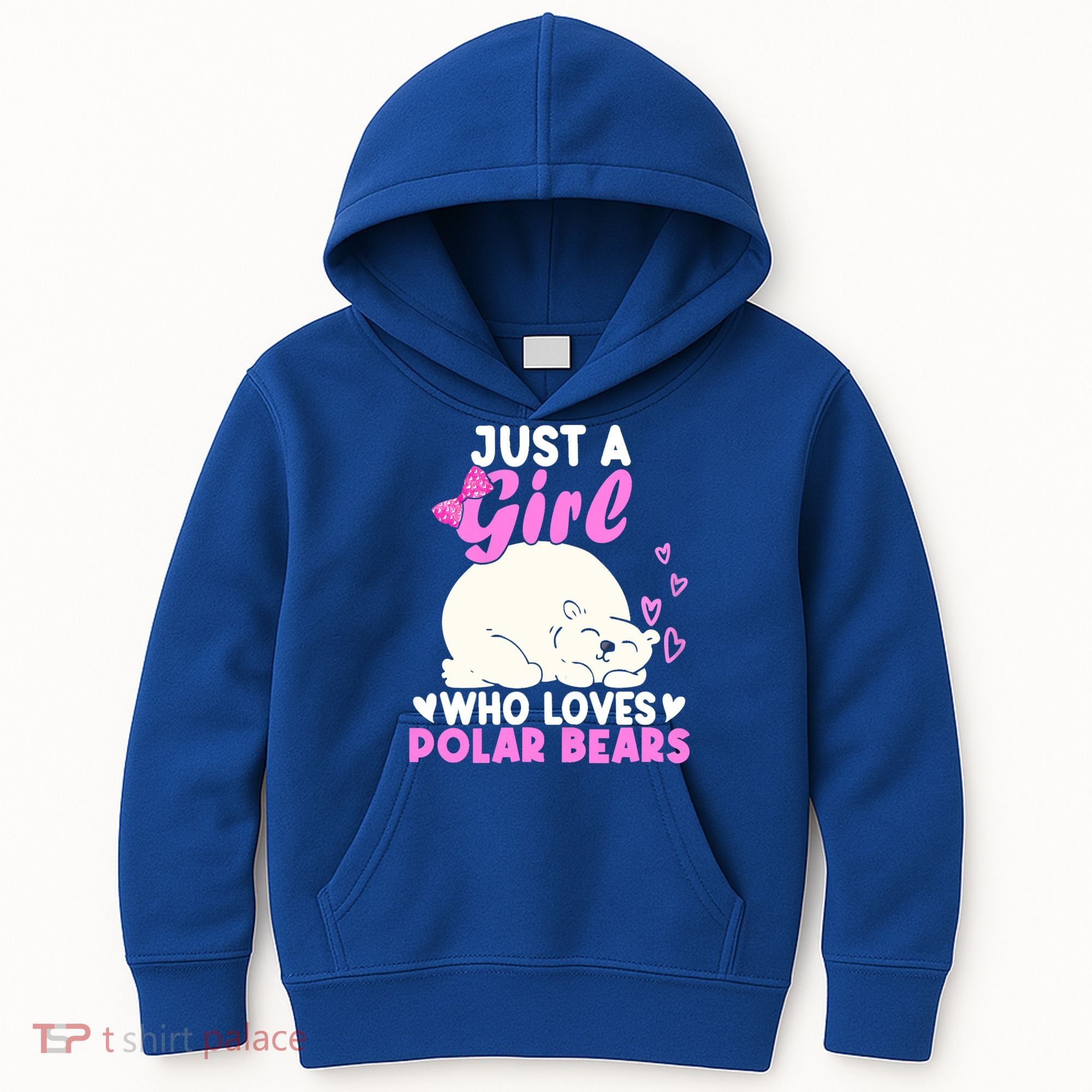 Girl Who Loves Polar Bear | North Pole | Cute Polar Bear Kids Hoodie