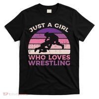 Girl Who Loves Wrestling Retro Wrestler Women  T-Shirt thumb 0
