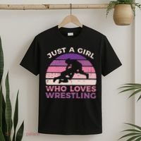 Girl Who Loves Wrestling Retro Wrestler Women  T-Shirt thumb 2