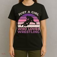 Girl Who Loves Wrestling Retro Wrestler Women  T-Shirt thumb 4