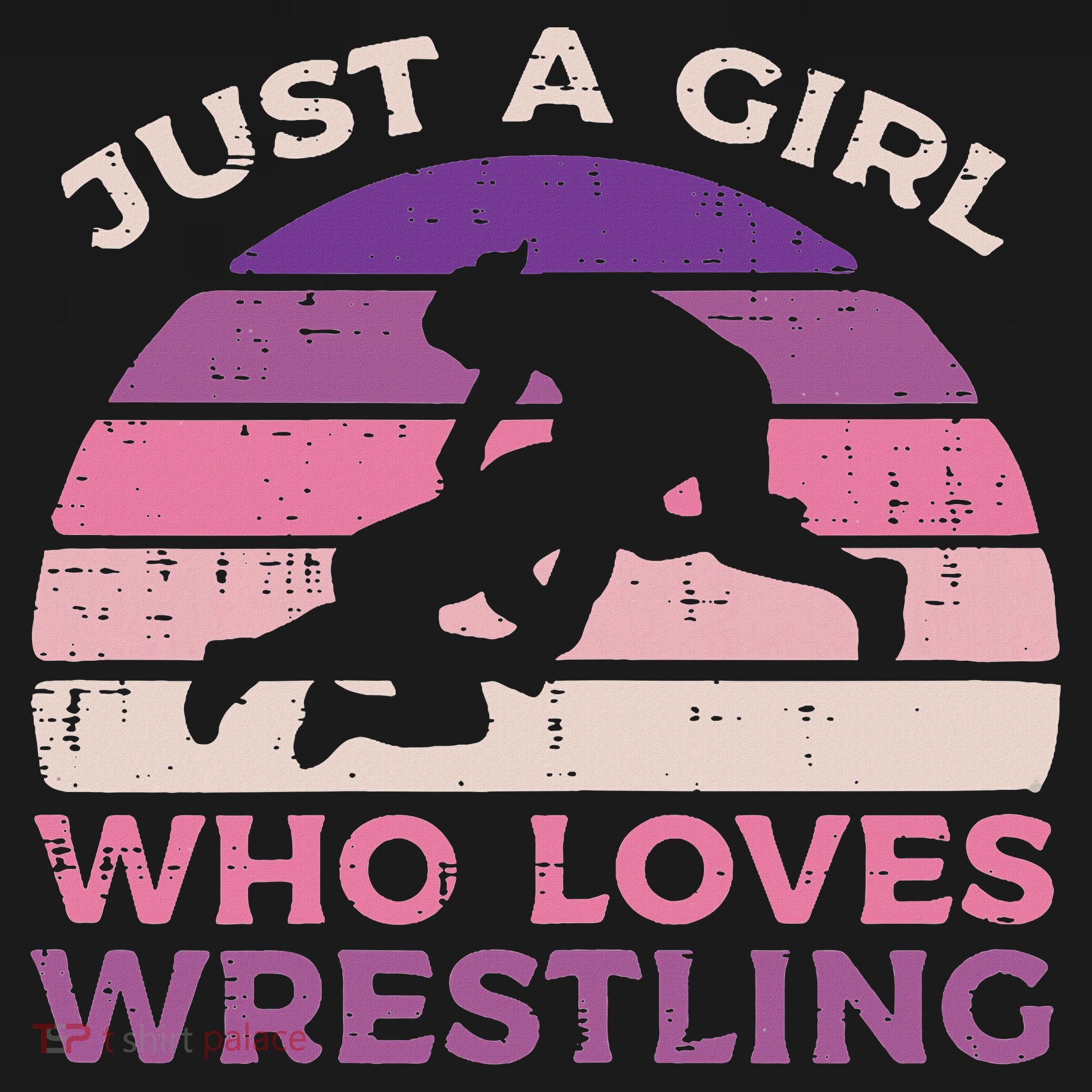 Girl Who Loves Wrestling Retro Wrestler Women  T-Shirt