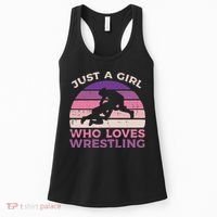 Girl Who Loves Wrestling Retro Wrestler Women  Women's Tank Top thumb 0