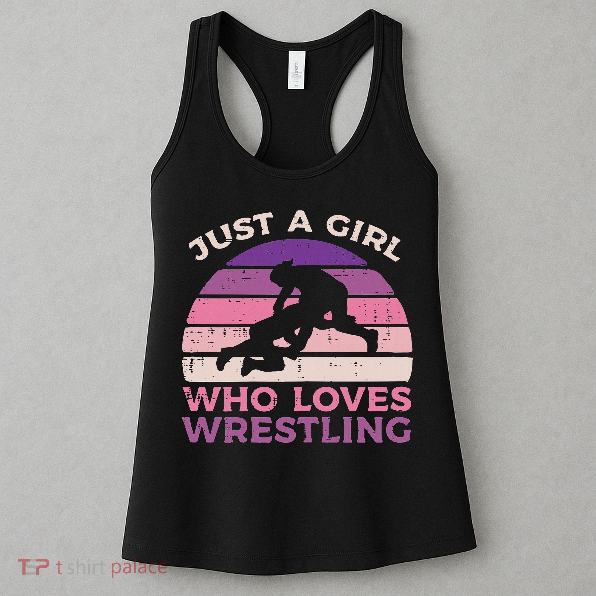 Girl Who Loves Wrestling Retro Wrestler Women  Women's Tank Top