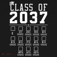 Grow With Me Class Of 2037 Handprint Kindergarten Graduation Women's Hoodie thumb 2