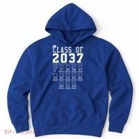 Grow With Me Class Of 2037 Handprint Kindergarten Graduation Hoodie thumb 0