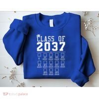 Grow With Me Class Of 2037 Handprint Kindergarten Graduation Sweatshirt thumb 2
